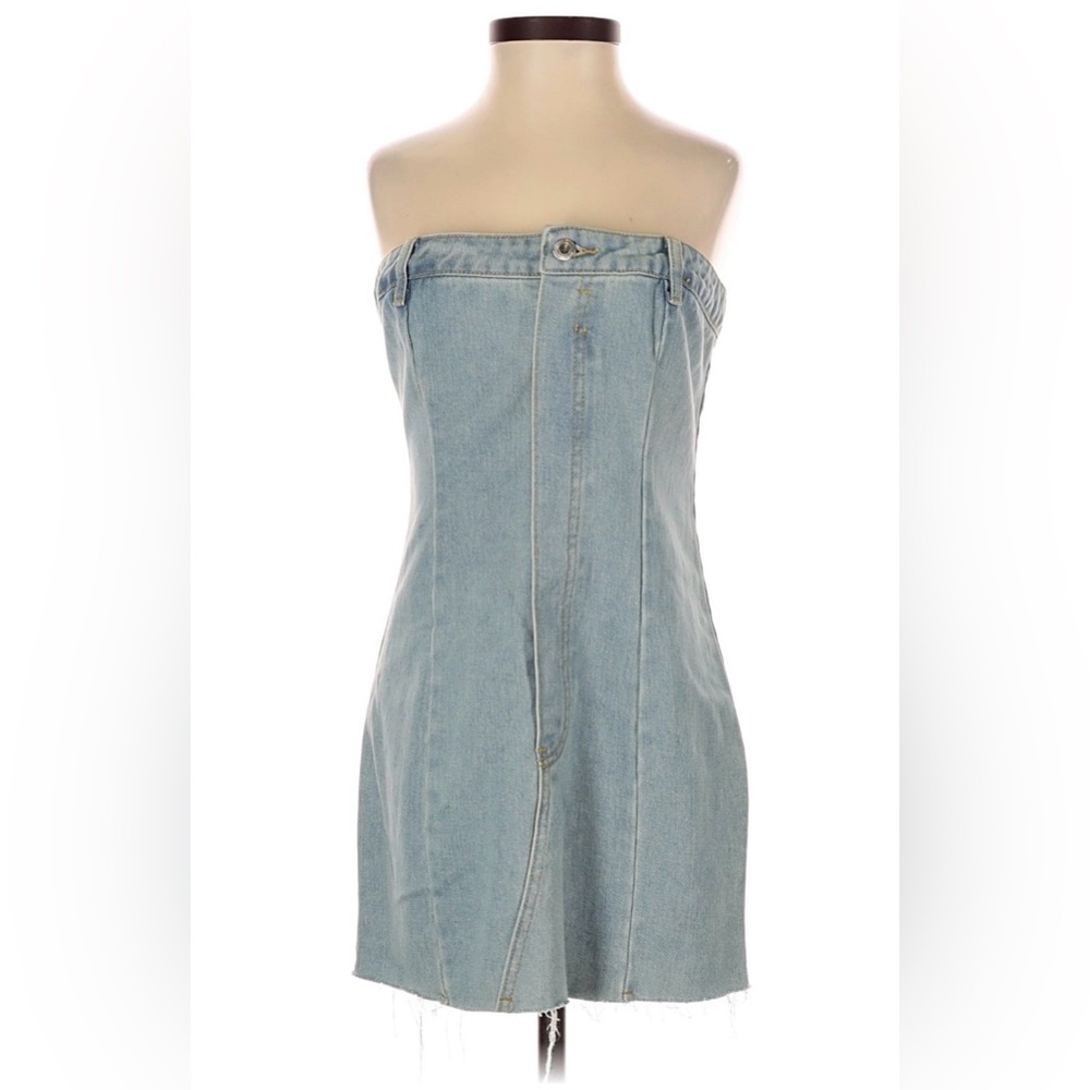 PrettyLittleThing Sky Blue Denim Skirt